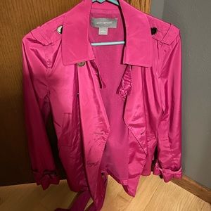 Ann Taylor pink trench coat Euc size medium